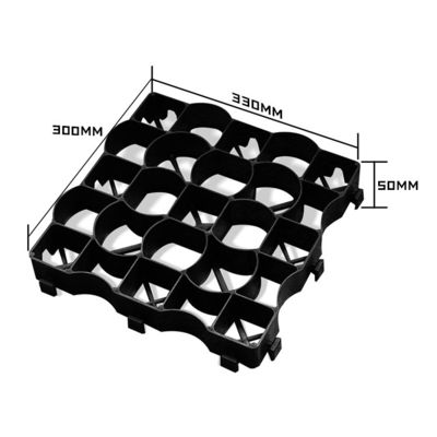333x333x50mm プラスチック草草の床グリッド HDPE 馬のパドック 足のグリッドパバー