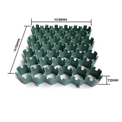 410x410mm Hdpe グリーンポロースパバー インターロック Pp 芝生グリッド 景観 芝生パバー