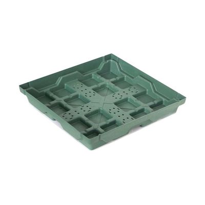 PP素材 装飾用庭花器 製造用モジュール型緑色屋根トレイ